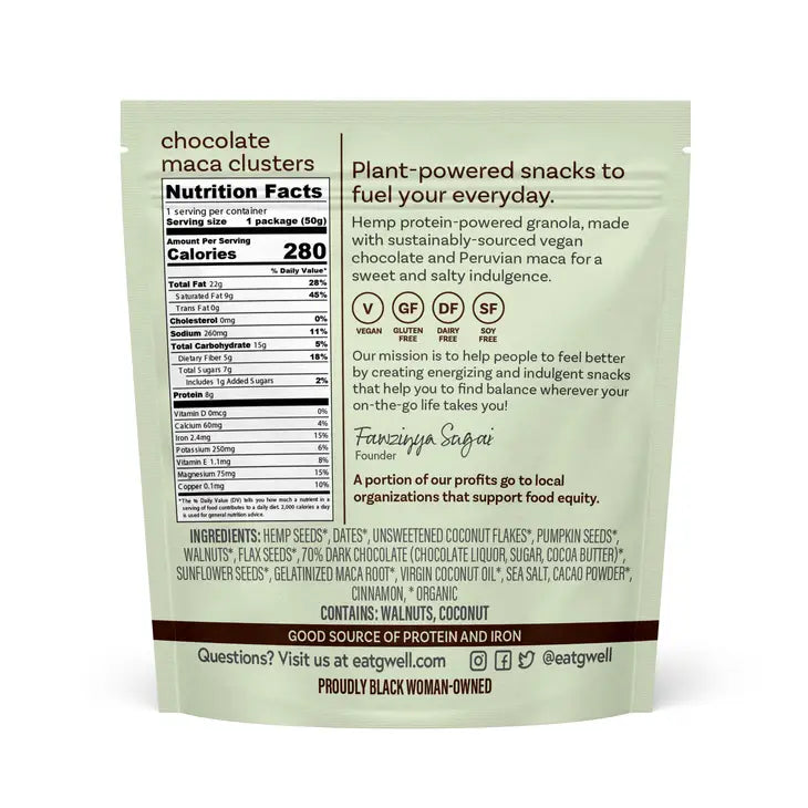Gwellnola Chocolate Maca Granola - 50g Bag